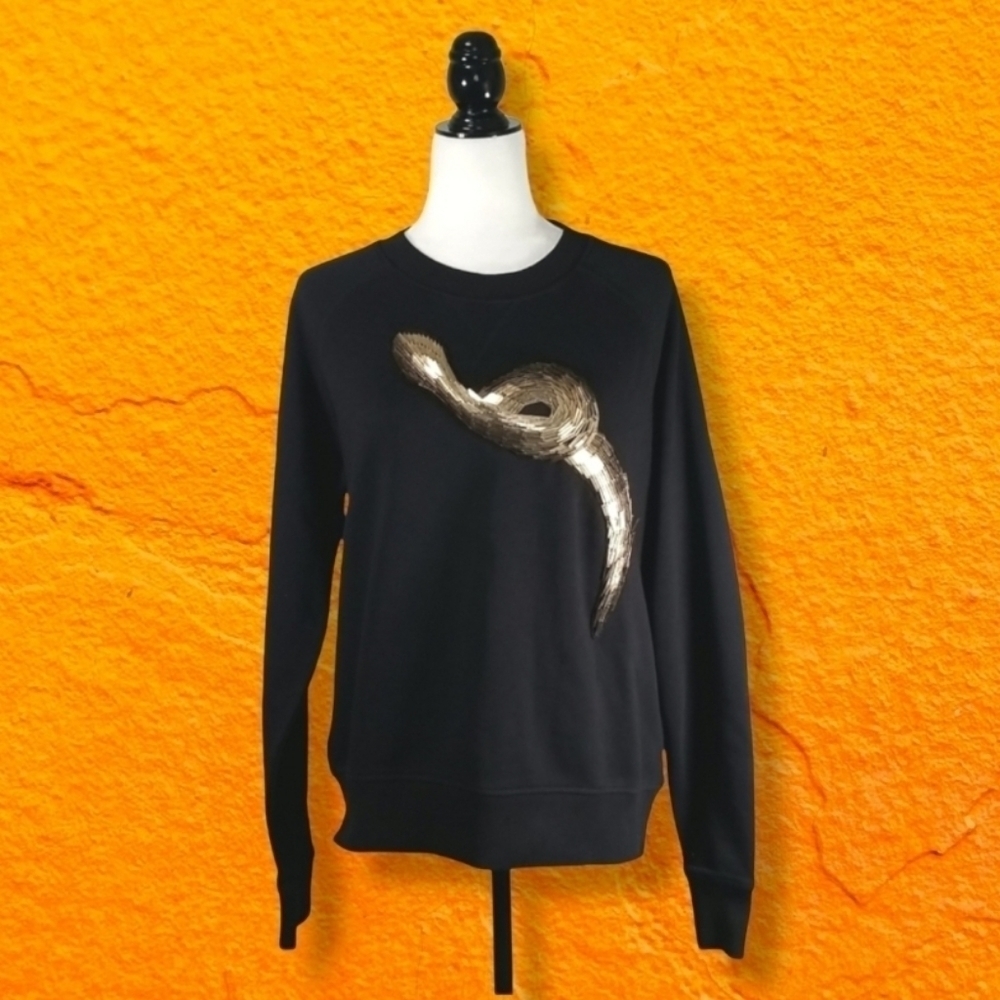 Just CAVALLI Ladies Sweatshirt With 3D Brass Art Design Size S